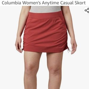 Columbia Women's Anytime Casual Skort sz S Rust Red Brown